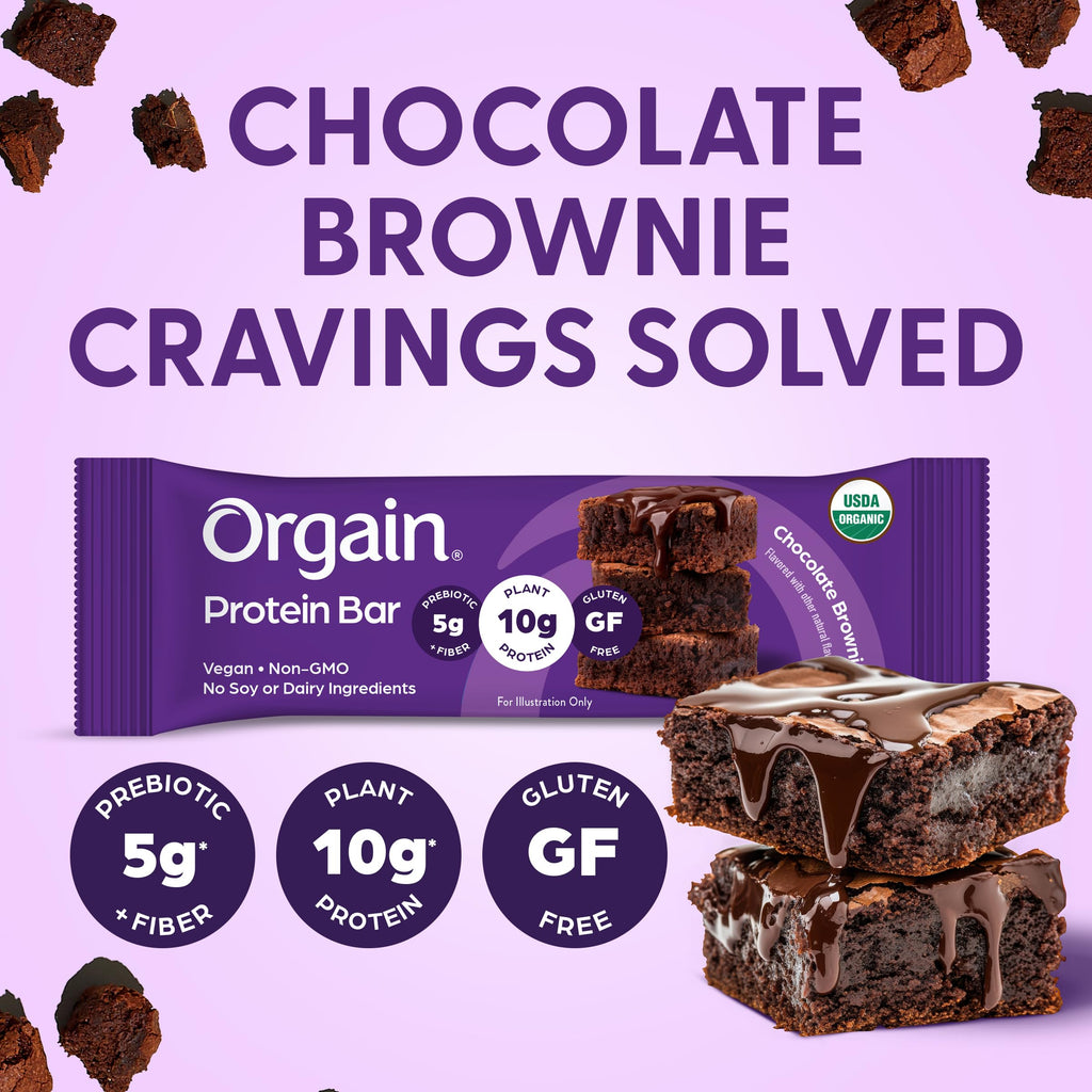 Orgain Organic Plant-Based Protein Bars | Dairy-Free Gluten-Free

