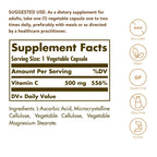 Solgar Vitamin C 500 mg Vegetable Capsules | Immune Support


