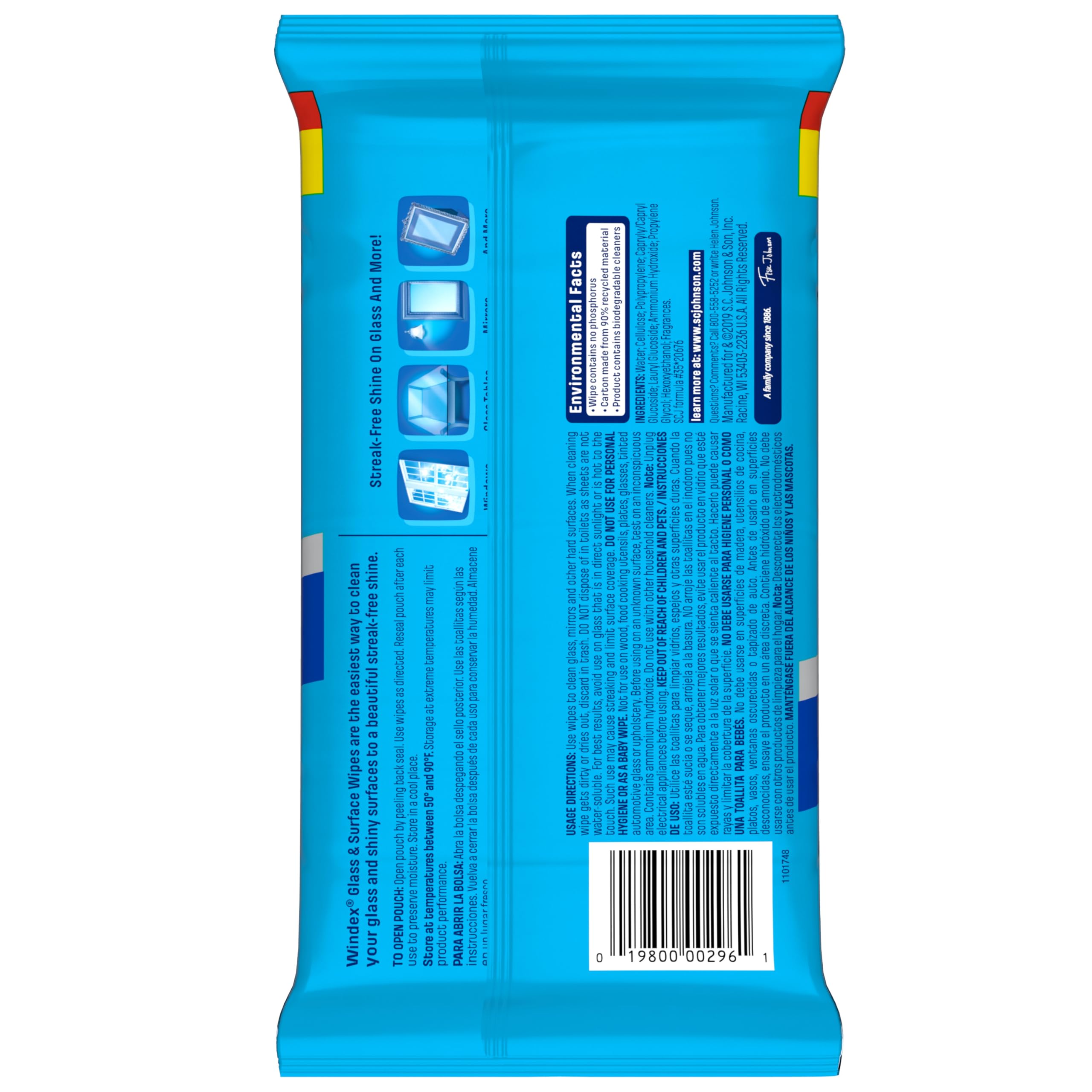 Windex Glass Cleaning Wipes Original Scent

