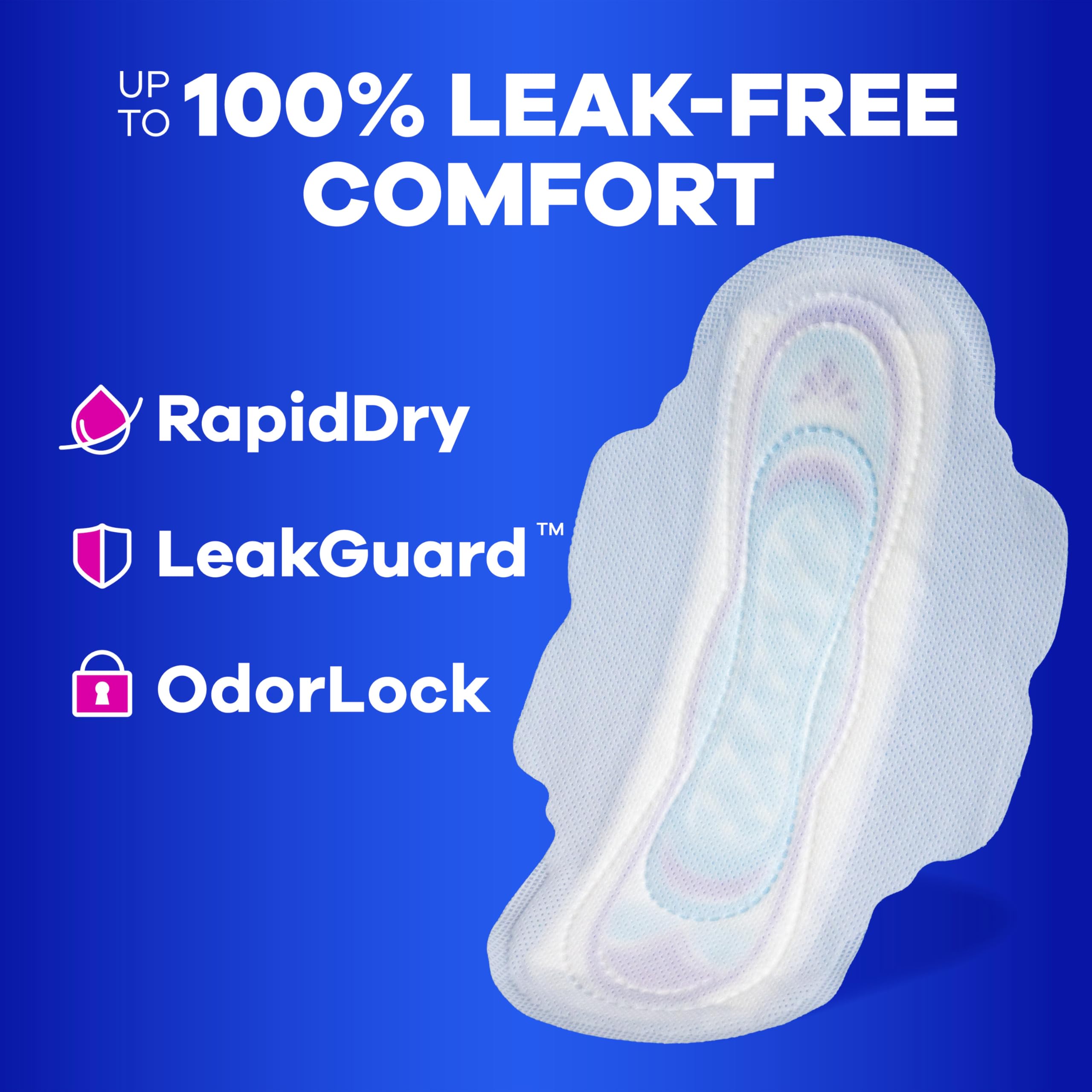 Always Ultra Thin Pads with Wings Leak-Free Protection

