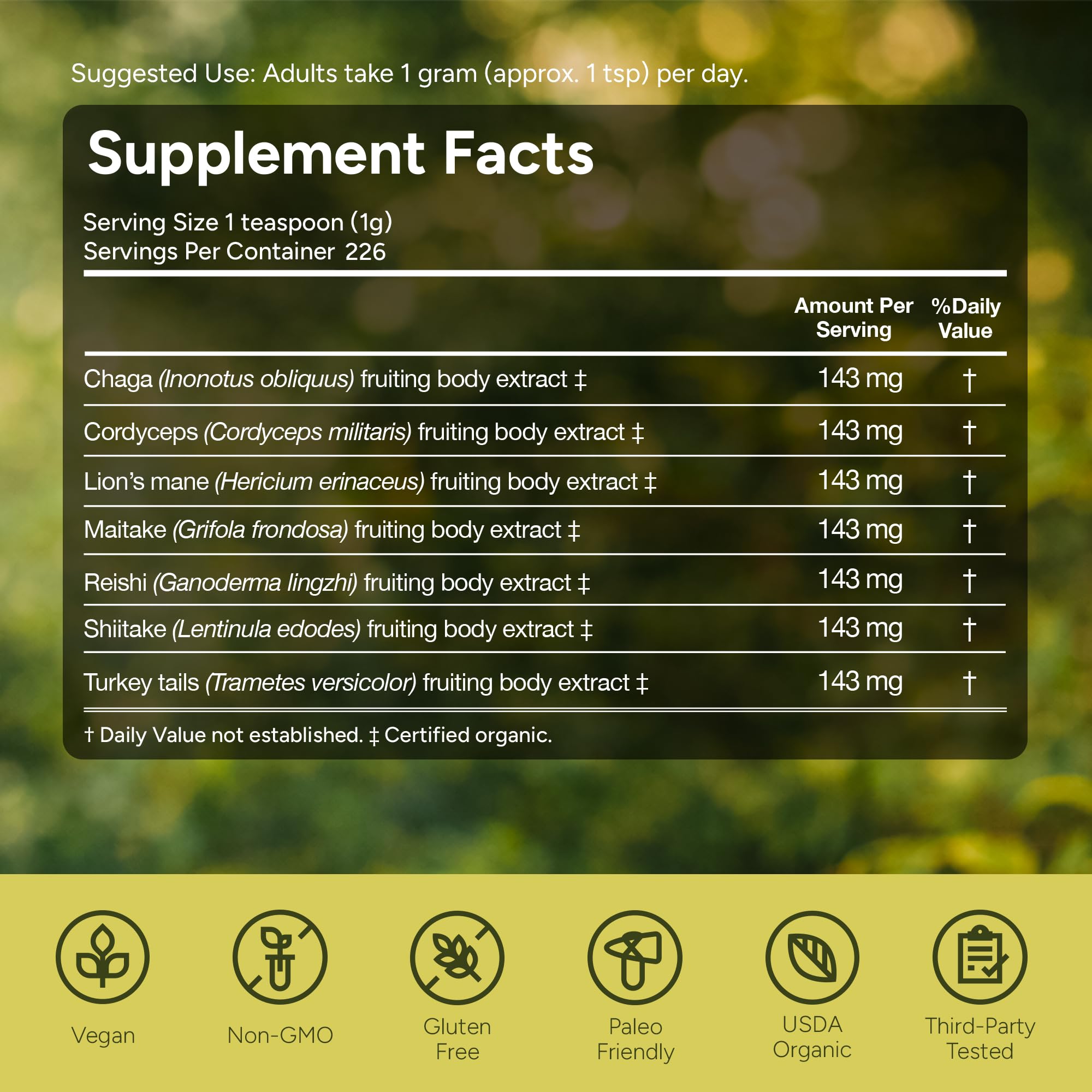 Sacred Organic Mushroom Powder Supplement | Naturealm

