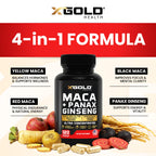 Maca Root & Panax Ginseng Capsule | X Gold Health

