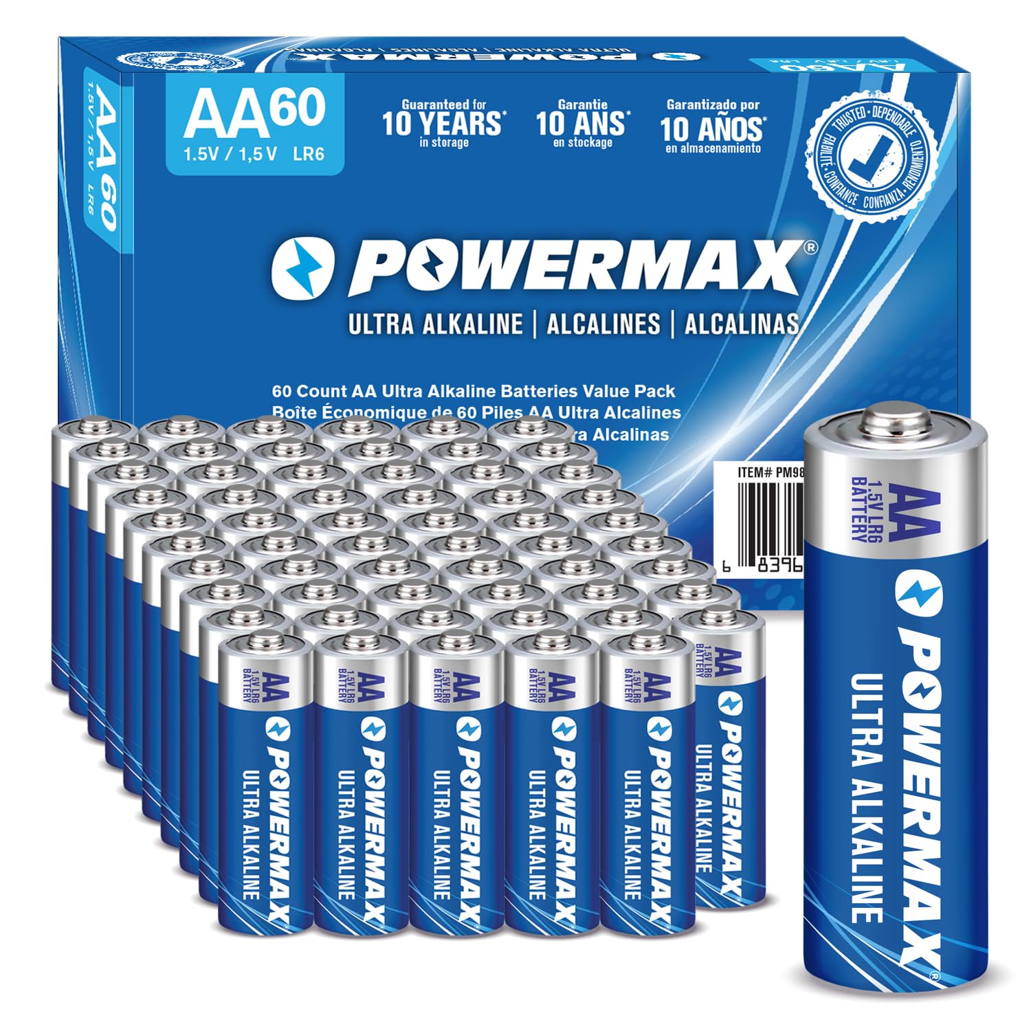 Powermax AA Alkaline Batteries - Non-Rechargeable 1.5V