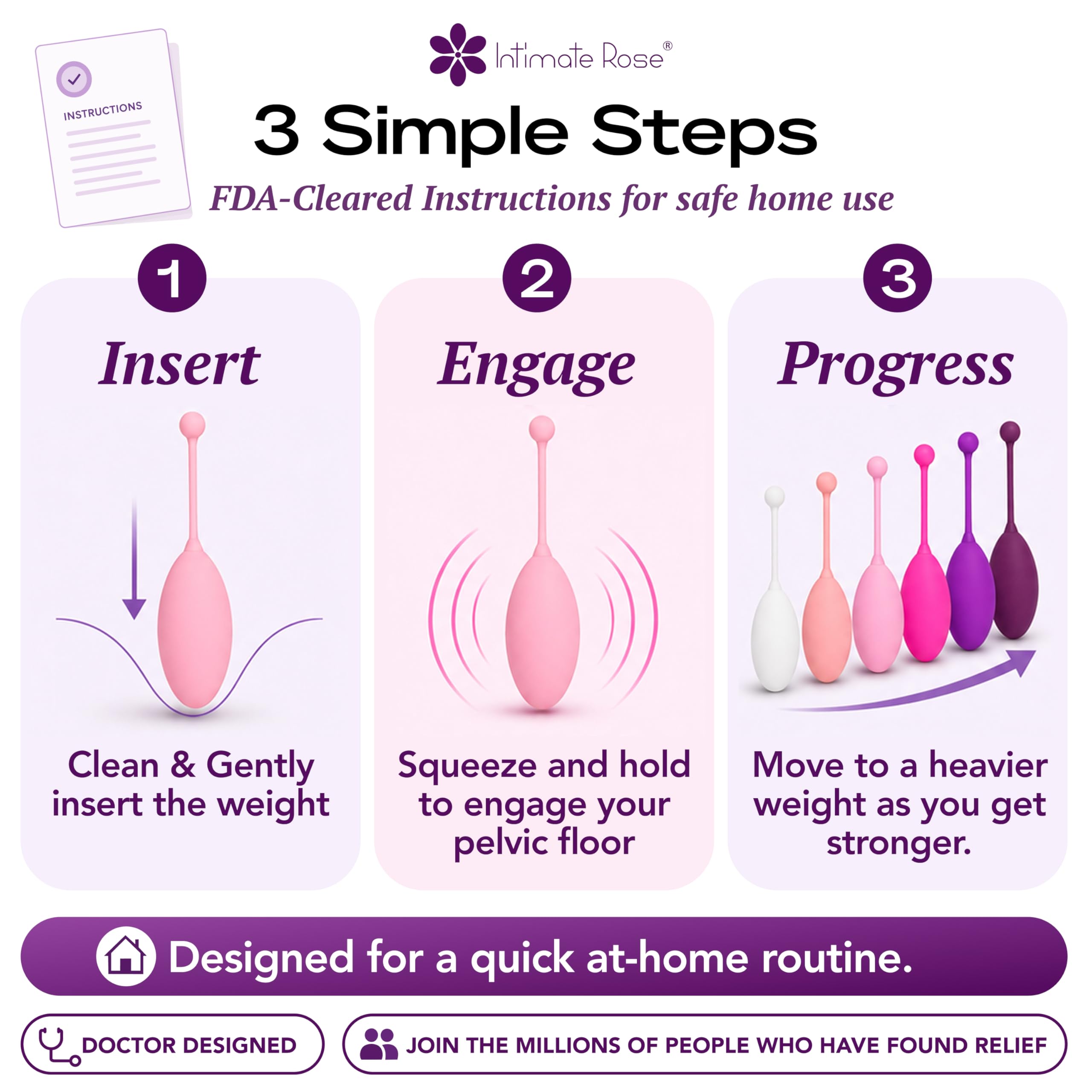 Kegel Exercise System for Pelvic Floor Silicone

