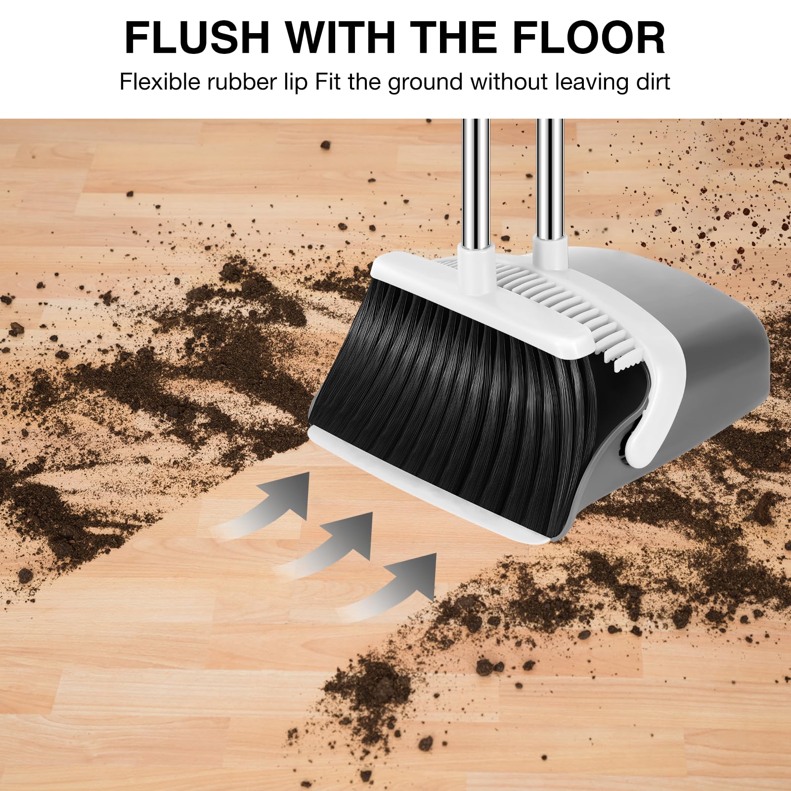 NACENA Broom and Dustpan Set 52-in Handle | Clean Home

