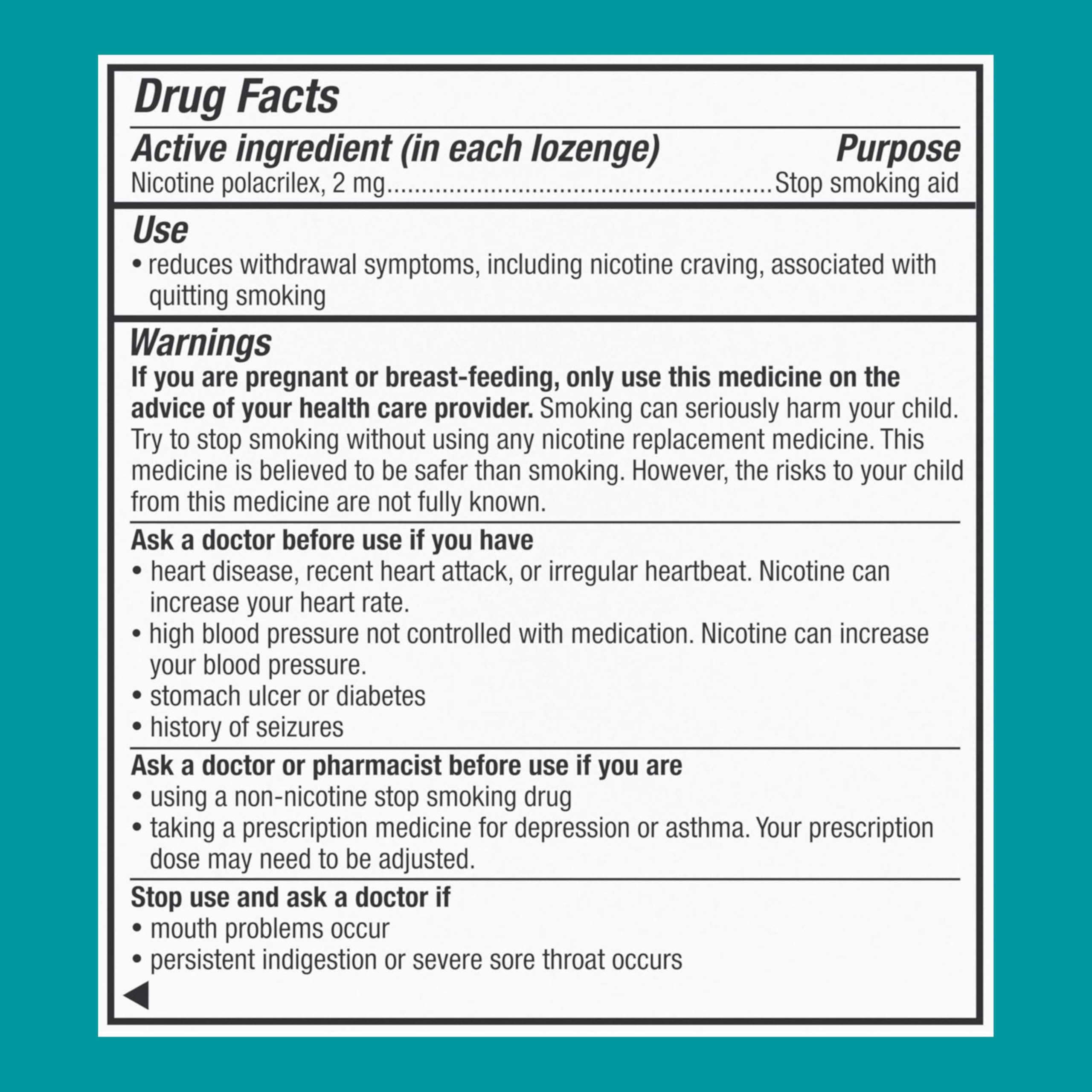 Nicorette 2 mg Ice Mint Coated Lozenges

