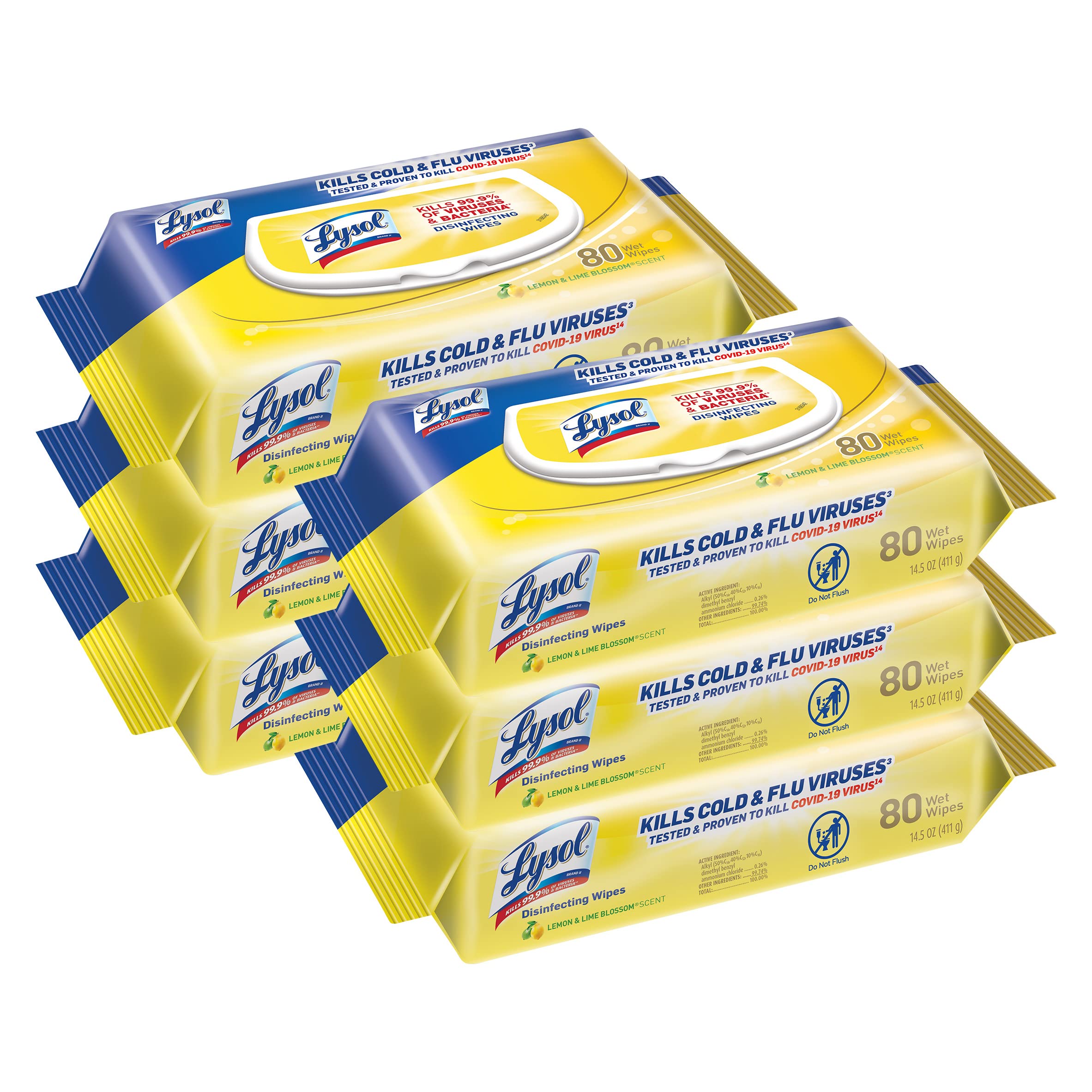 Lysol Disinfecting Wipes Multi-Surface Lemon & Lime

