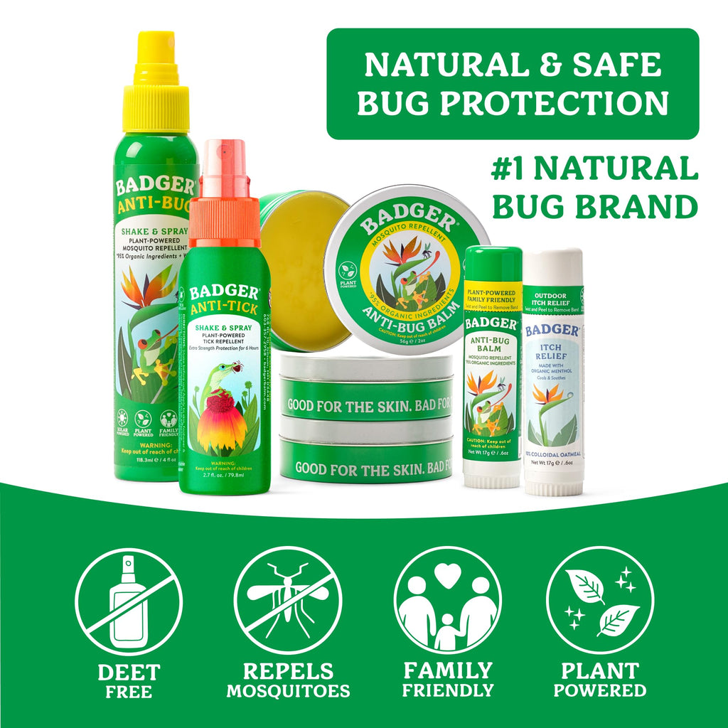 Badger Bug Spray DEET-Free Mosquito Repellent

