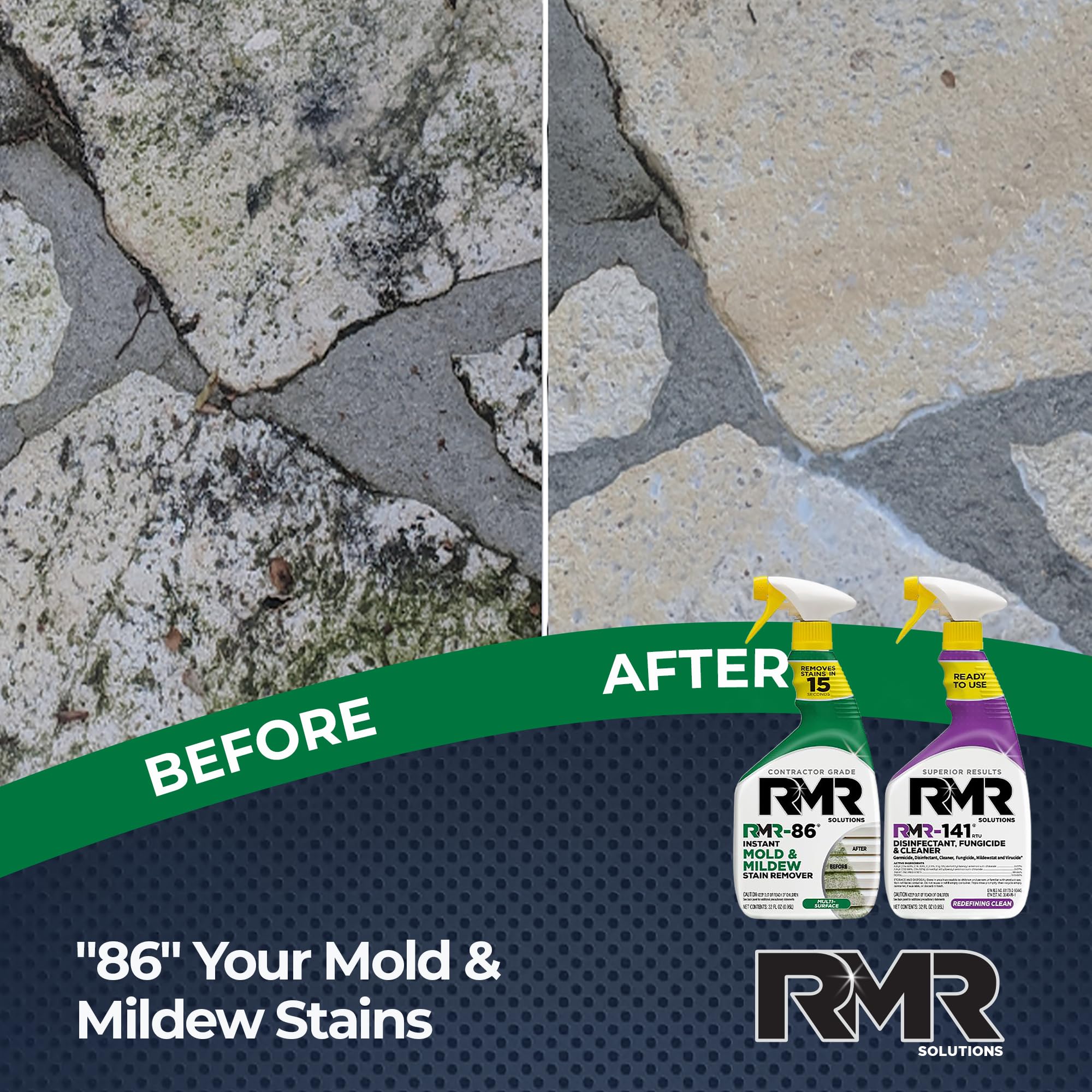 RMR Brands Mold & Mildew Removal Kit | Disinfectant Spray

