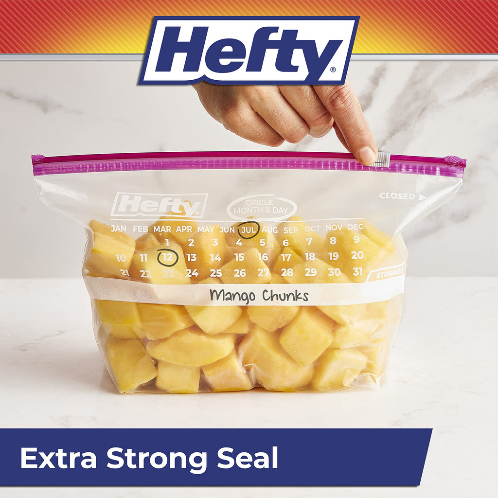 Hefty Calendar Slider Bags with Date Labels

