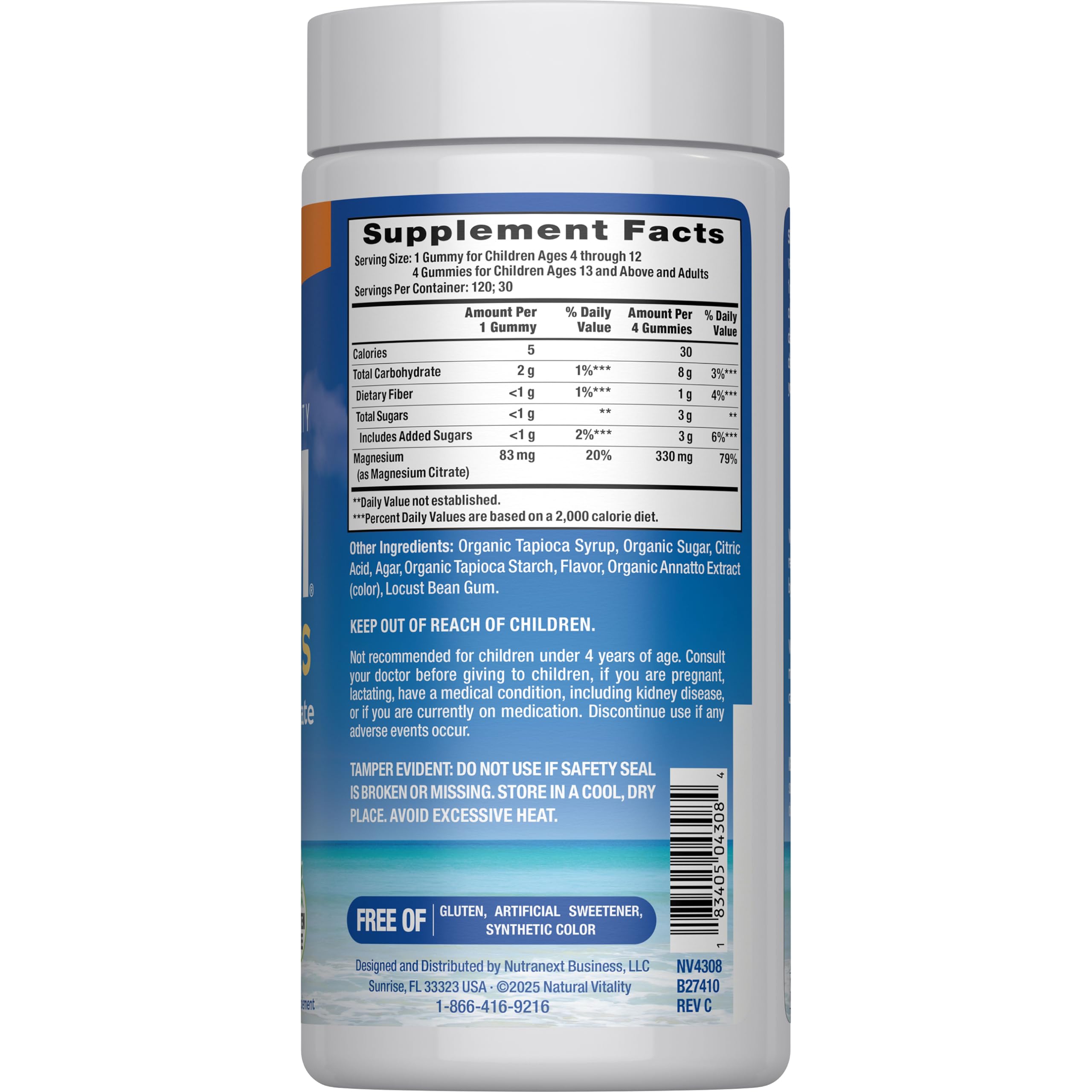 Magnesium Natural Vitality Calm

