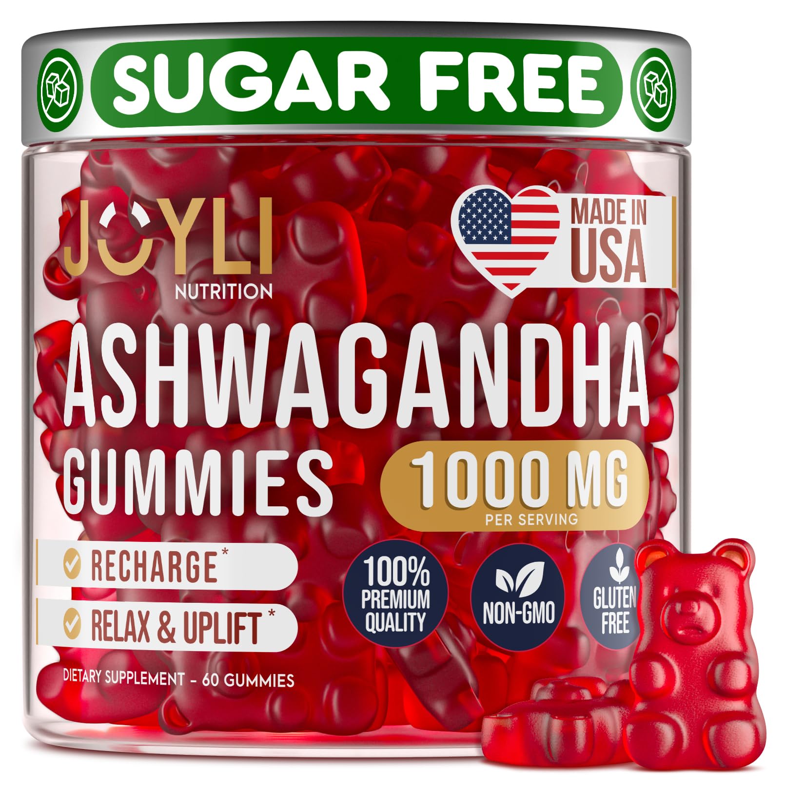 JOYli Ashwagandha Gummies for Sleep, Stress and Focus
