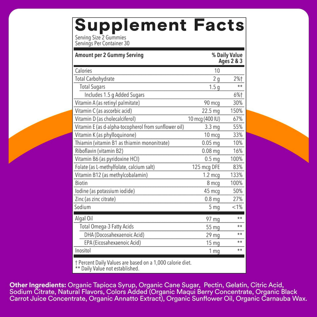 SmartyPants Toddler Multivitamin Gummies with Omega-3

