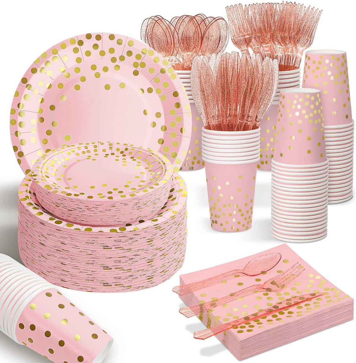 AIRE Disposable Dinnerware Set, Heavy-Duty Party Supplies