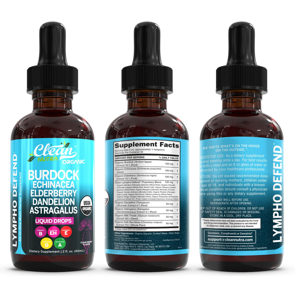 Lymphatic Drainage Drops | Clean Nutra Liquid Lymph Support

