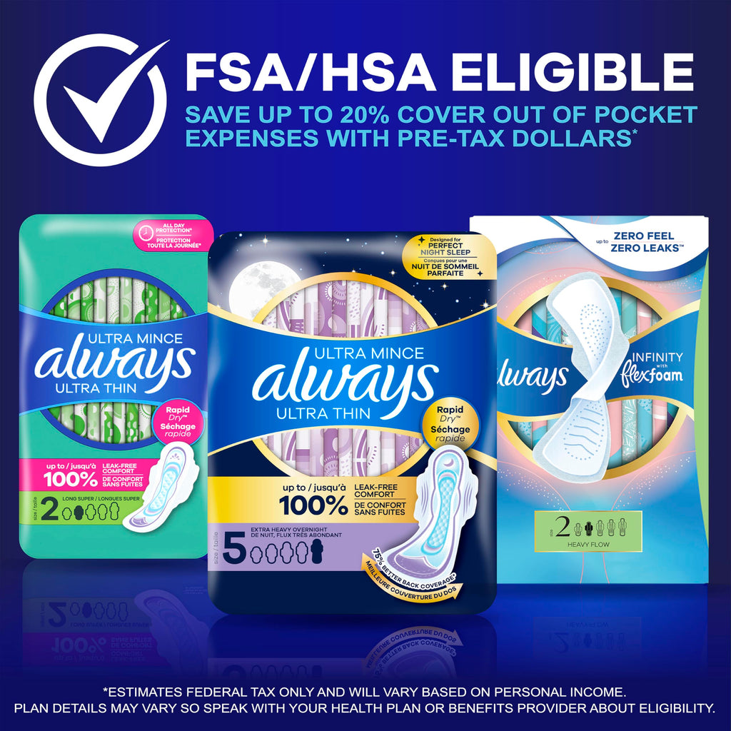 Always Ultra Thin Pads – LeakGuard & RapidDRY

