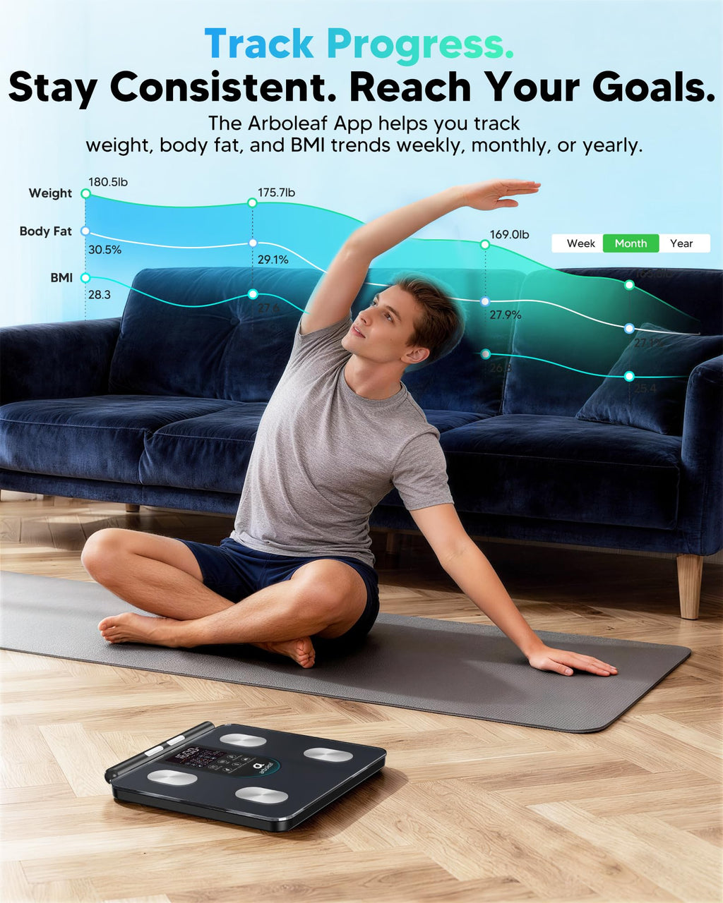 Arboleaf Smart Scale 8-Electrode Body Composition


