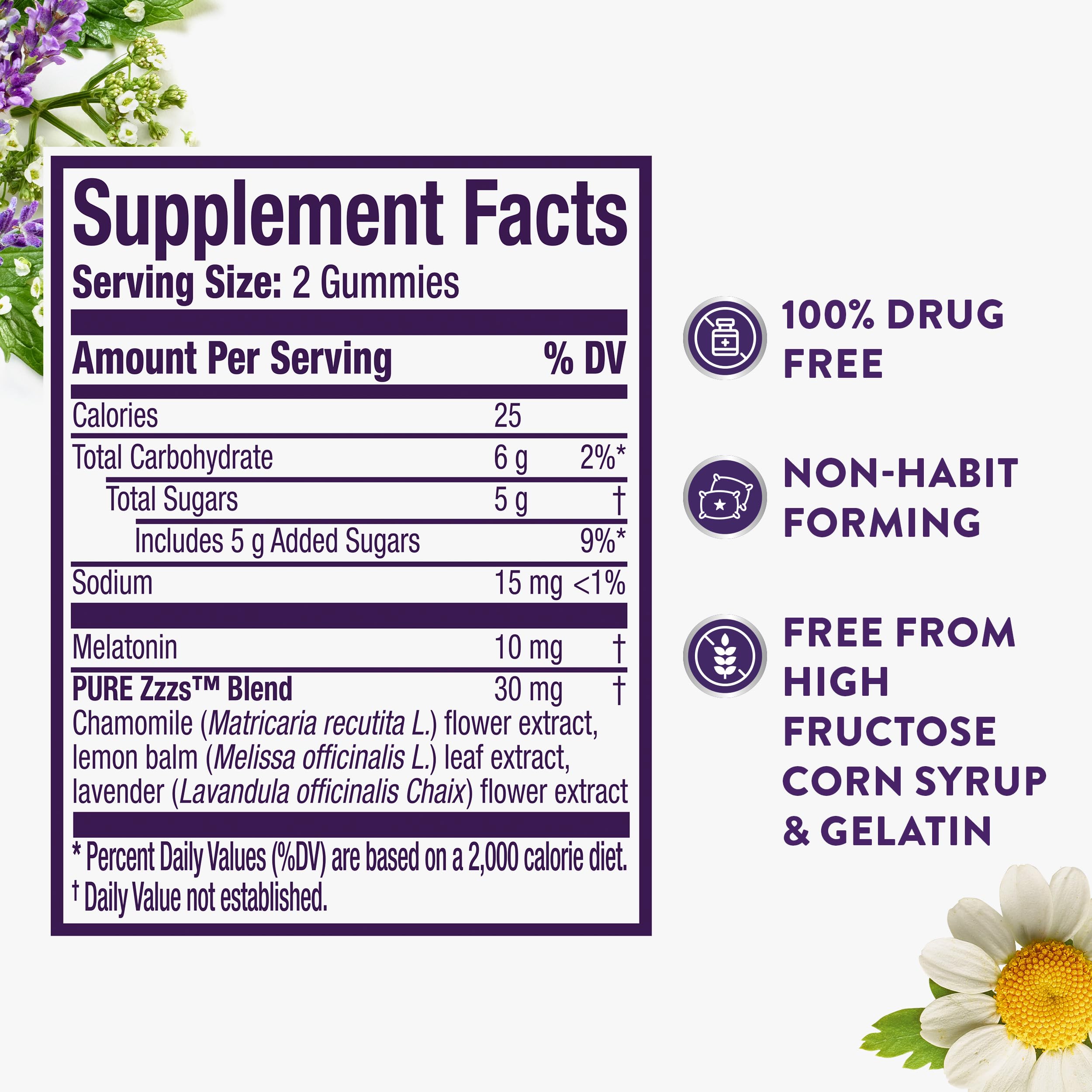 ZzzQuil PURE Zzzs Melatonin Gummies Berry | Chamomile

