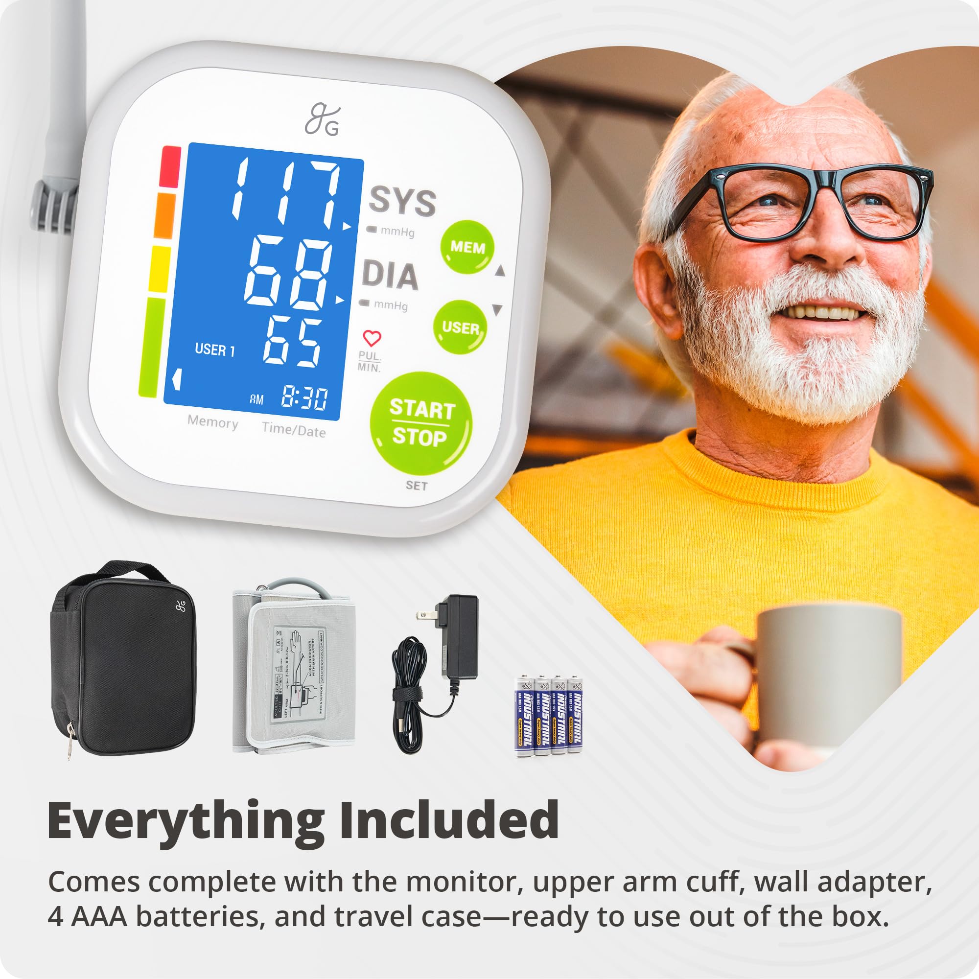 Greater Goods Blood Pressure Monitor Auto Push-Button

