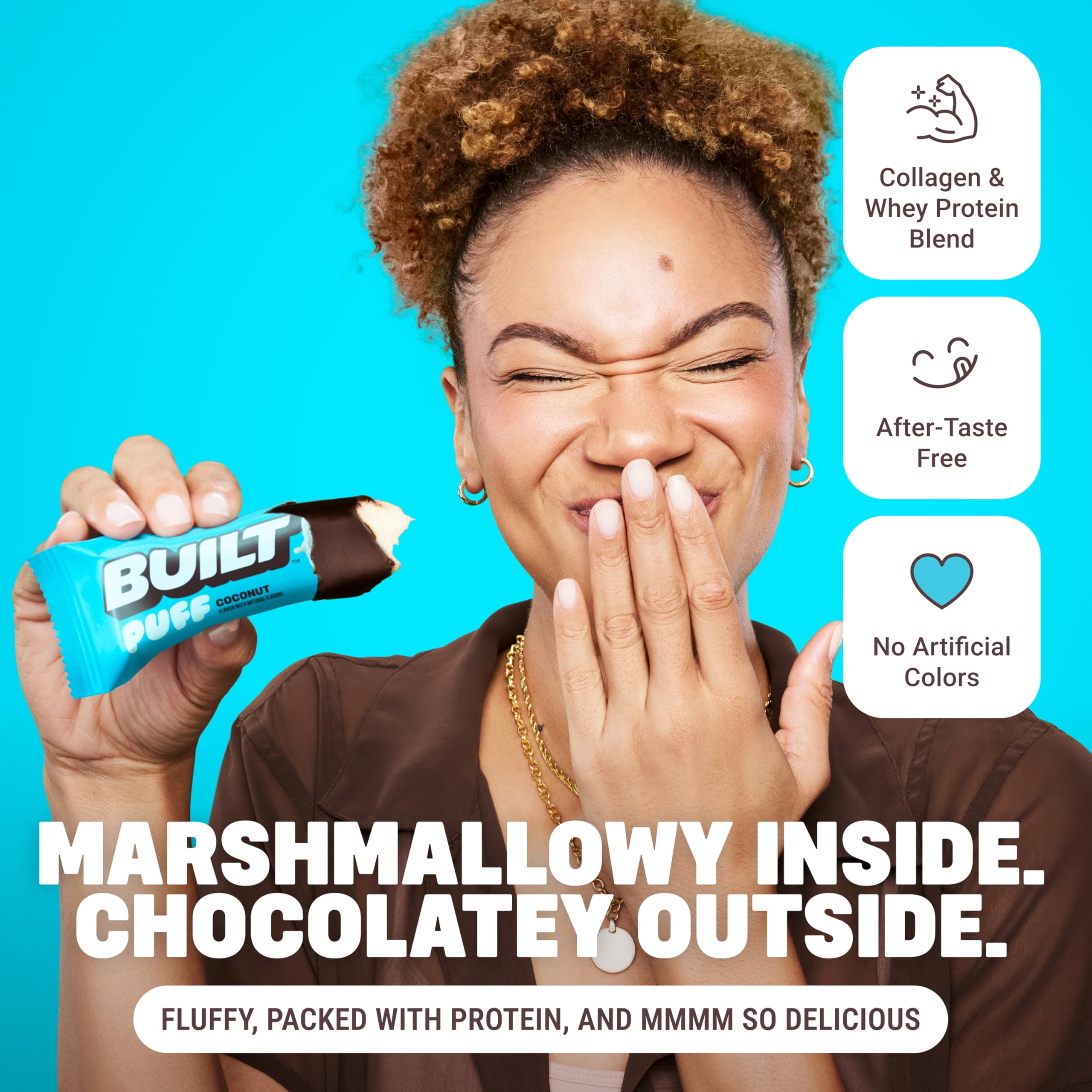 BUILT Puff Protein Bars with Collagen | Gluten Free

