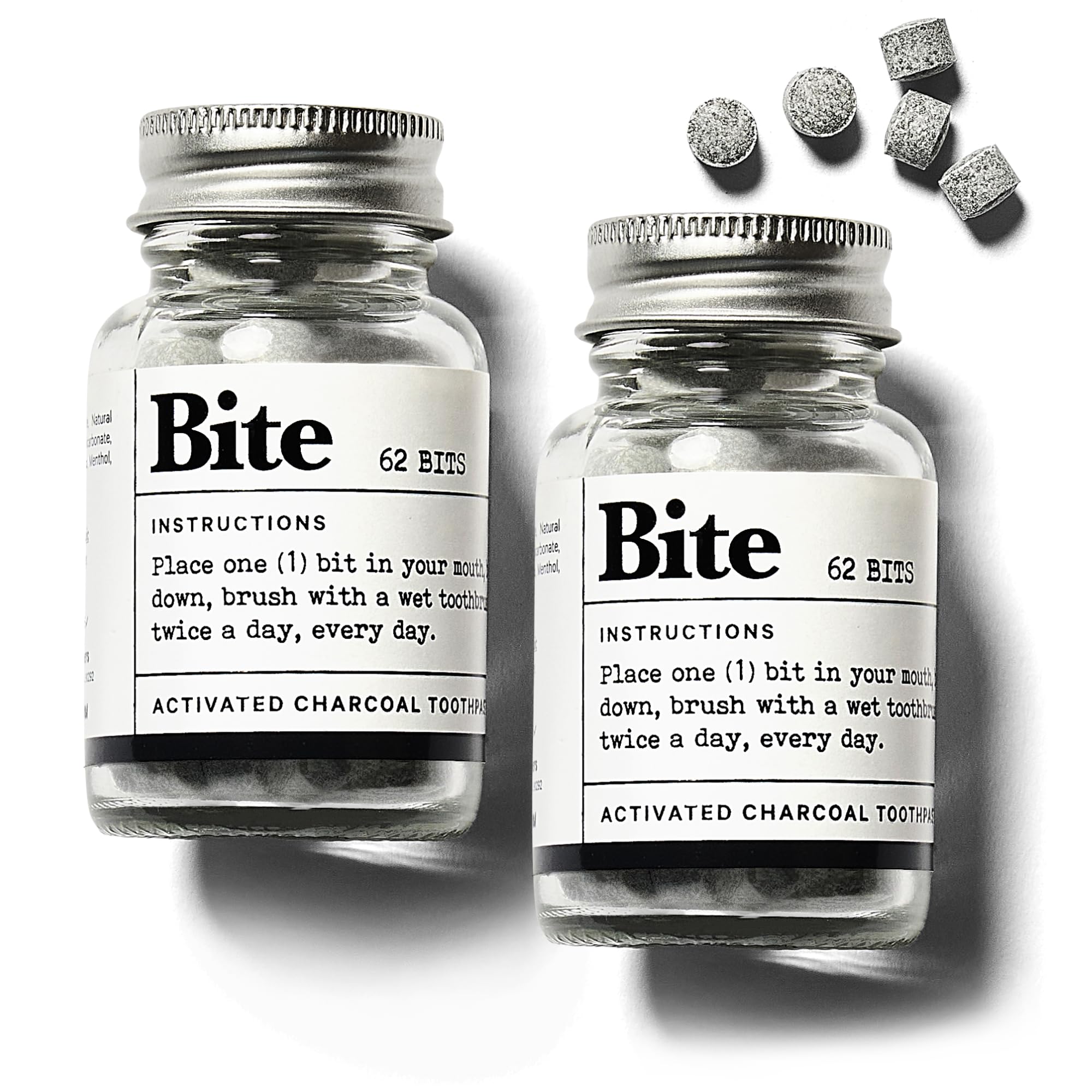 Bite Whitening Toothpaste Tablets - Fluoride-Free Nano HA