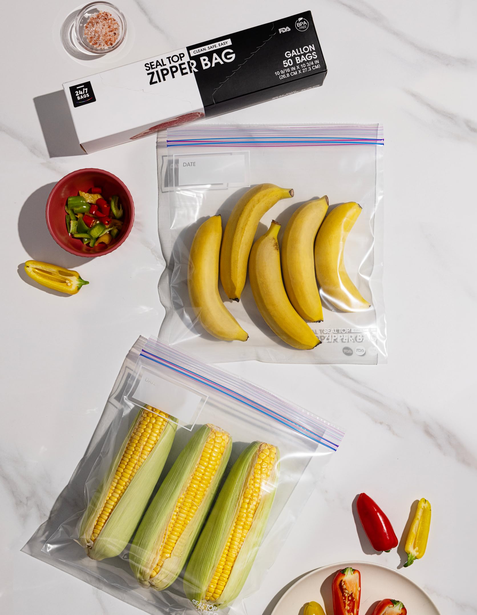 Storage Bags with Double Zipper | BPA-Free

