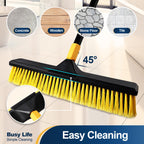 Yocada Heavy-Duty Push Broom with Stiff Bristles

