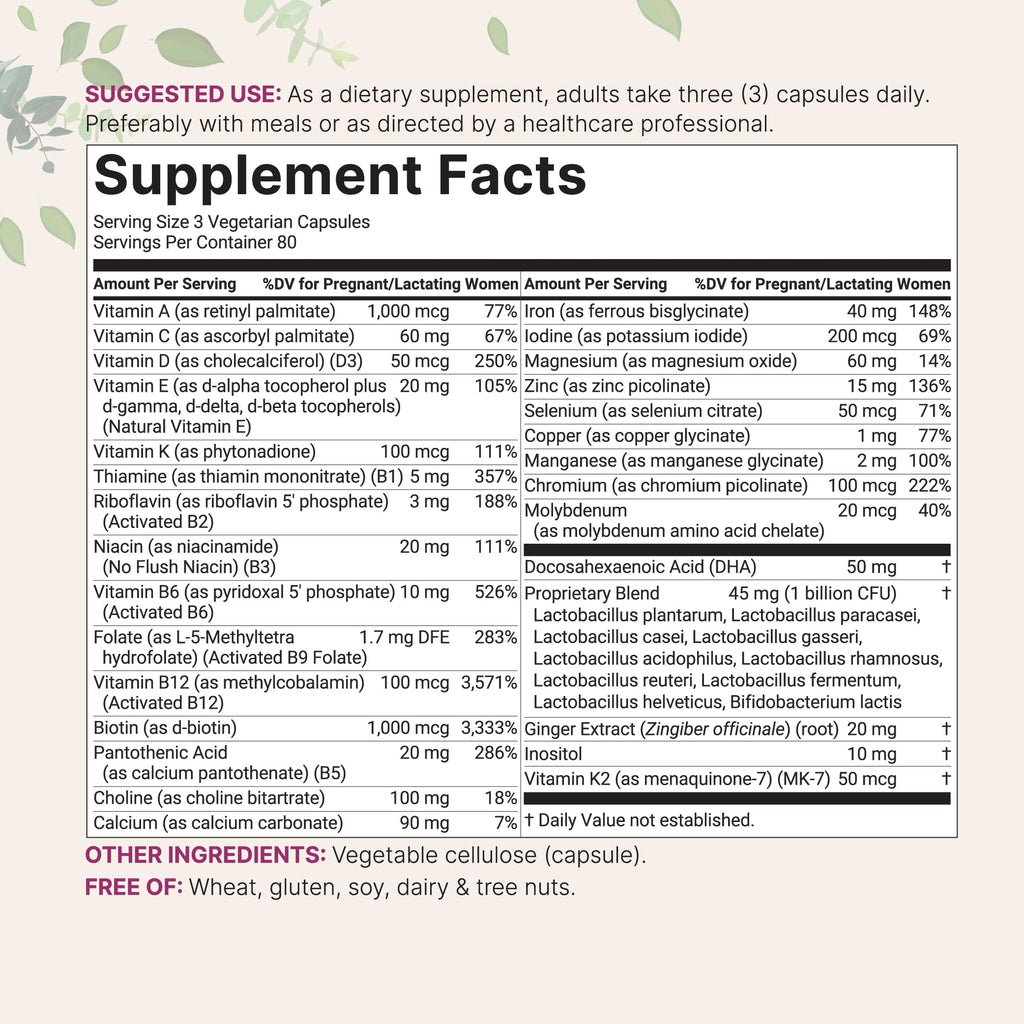 Micro Ingredients Prenatal Vitamin – Methylated Formula


