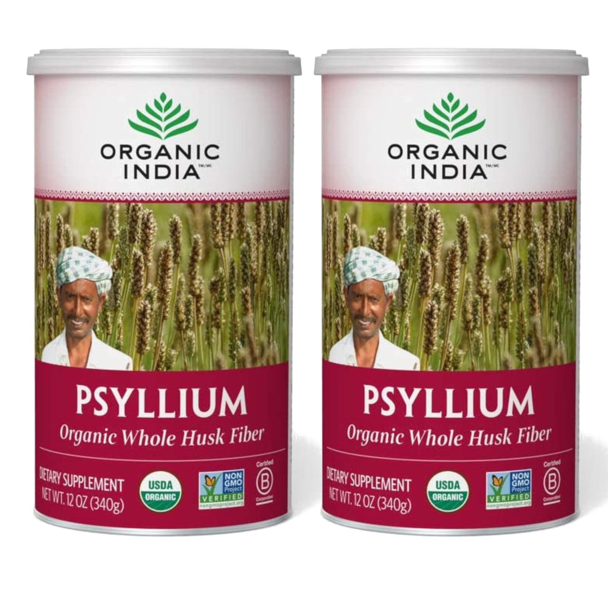Organic India Psyllium Fiber Supplement for Digestion

