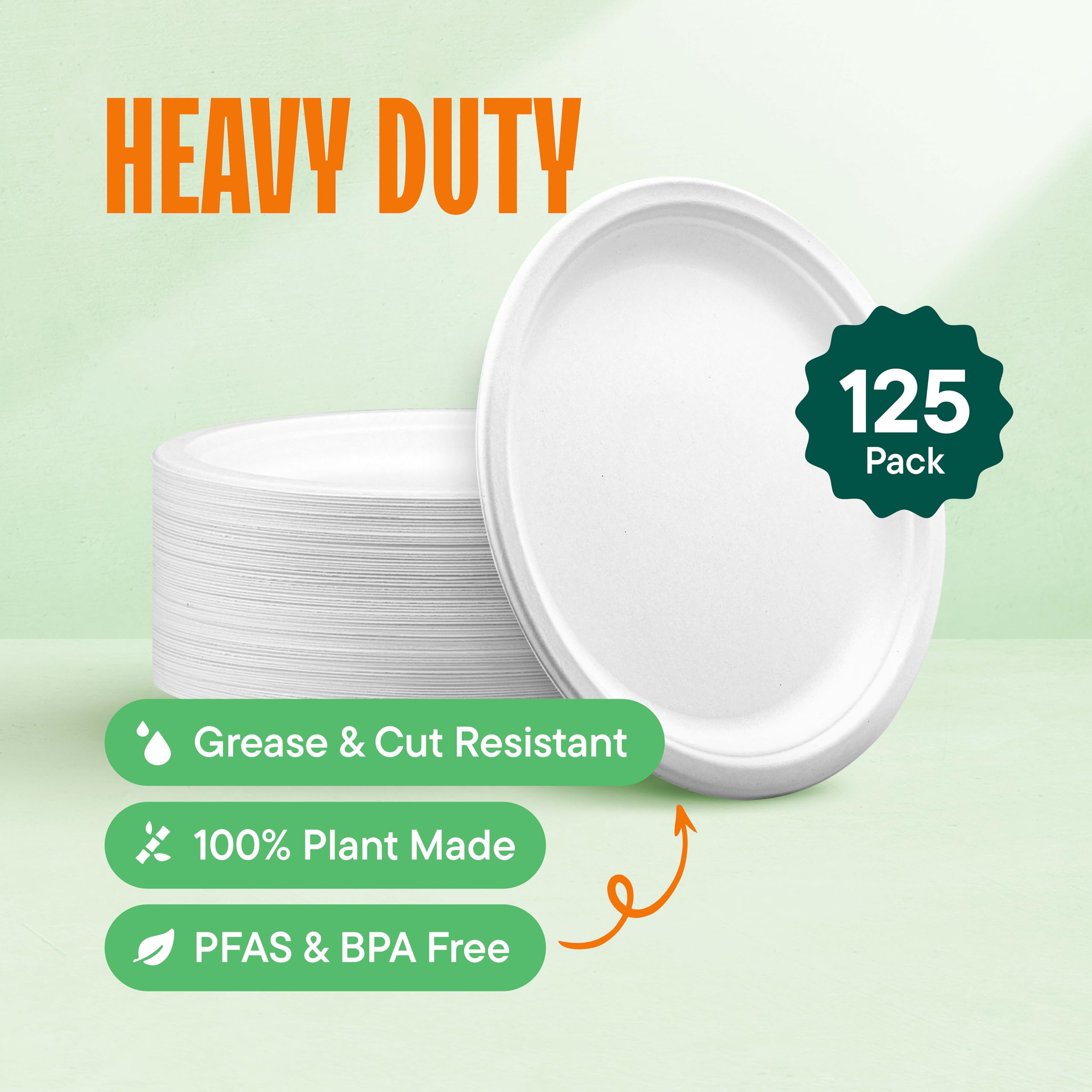 Stack Man Compostable Plates – Heavy-Duty Disposable

