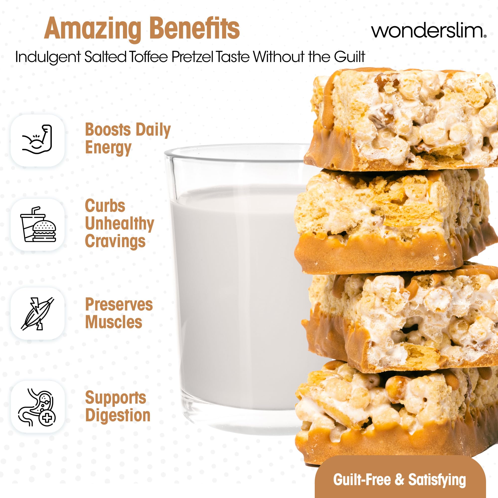 Wonderslim High Fiber Protein Bars – 15g Protein, Gluten Free

