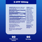 Natrol 5-HTP 100 mg Time Release Tablets Mood Support


