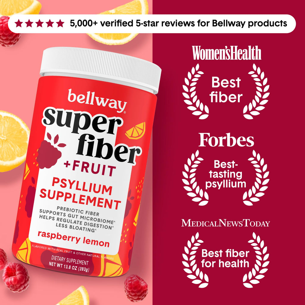 Bellway Organic Psyllium Fiber Powder - Prebiotic Sugar Free

