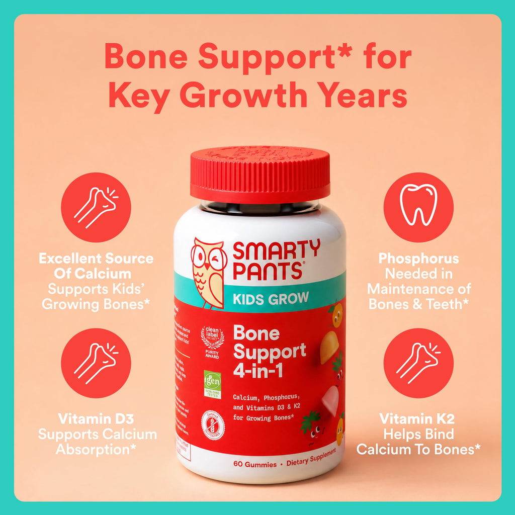 SmartyPants Kids 4-in-1 Gummy with Calcium D3 K2

