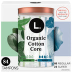 L. Tampons with Organic Cotton Core – BPA-Free Applicator

