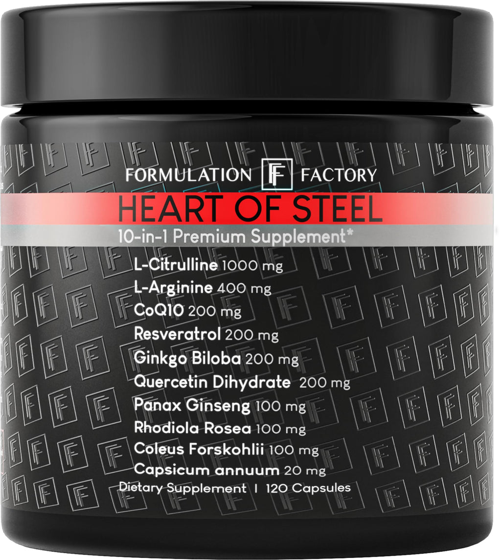 Nitric Oxide Supplement - Formulation Factory Heart of Steel

