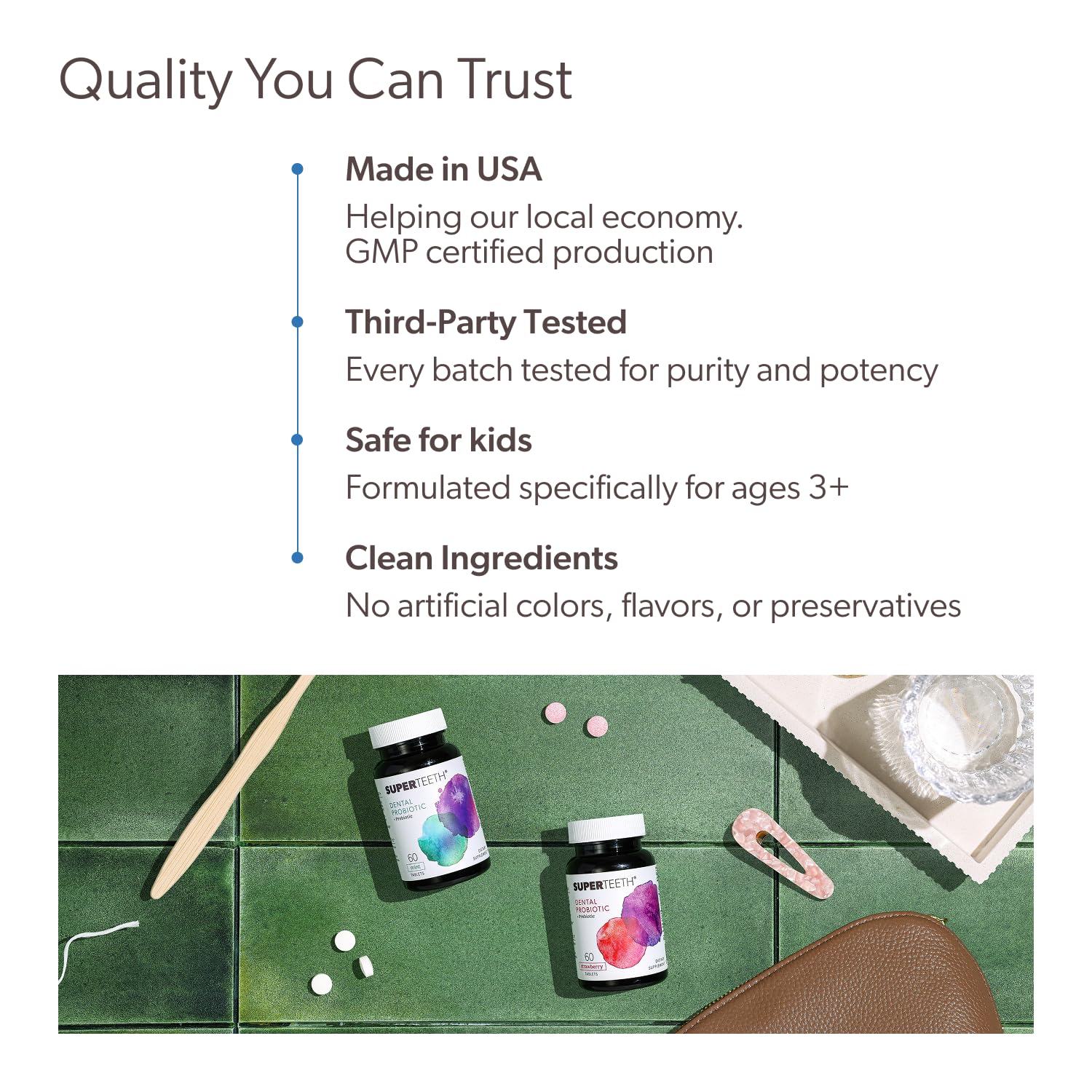 SuperTeeth Oral Probiotics Chewables for Fresh Breath

