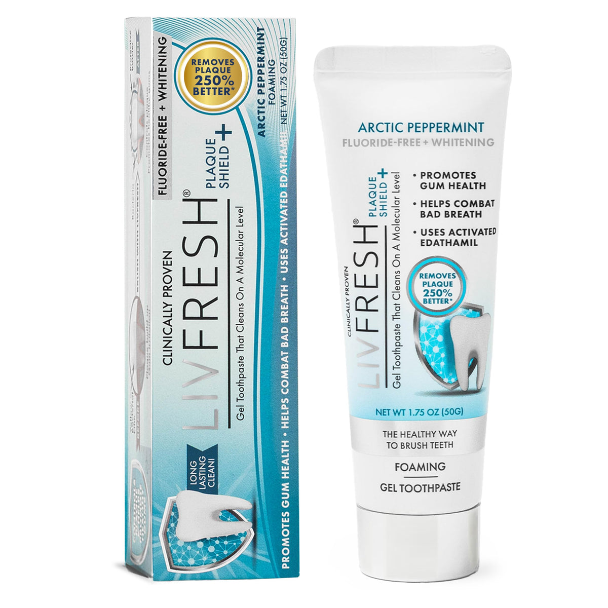 LIVFRESH Toothpaste Gel - SLS-Free Dental Gel for Plaque & Gum Health