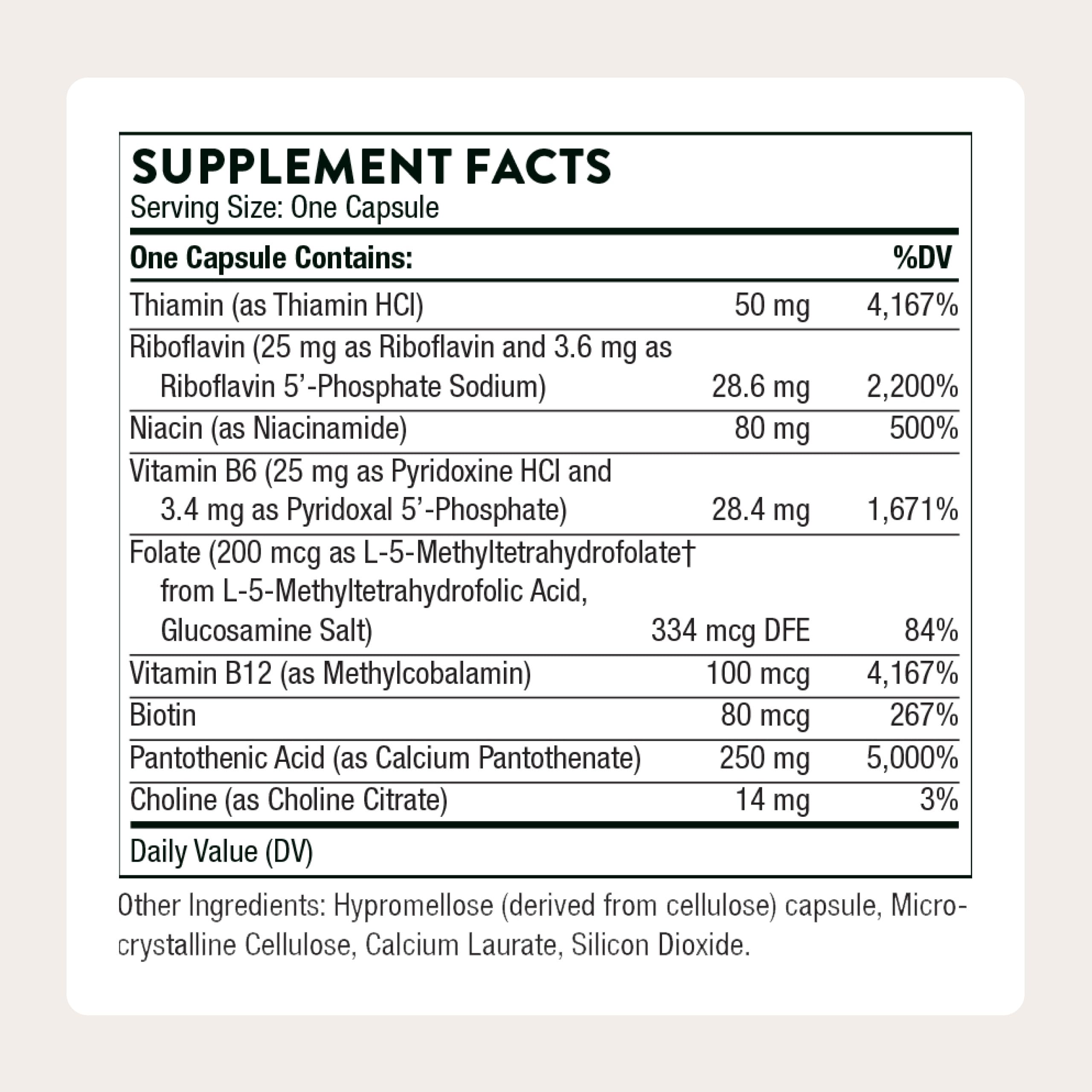 Thorne Stress B-Complex with B Vitamins & Folate

