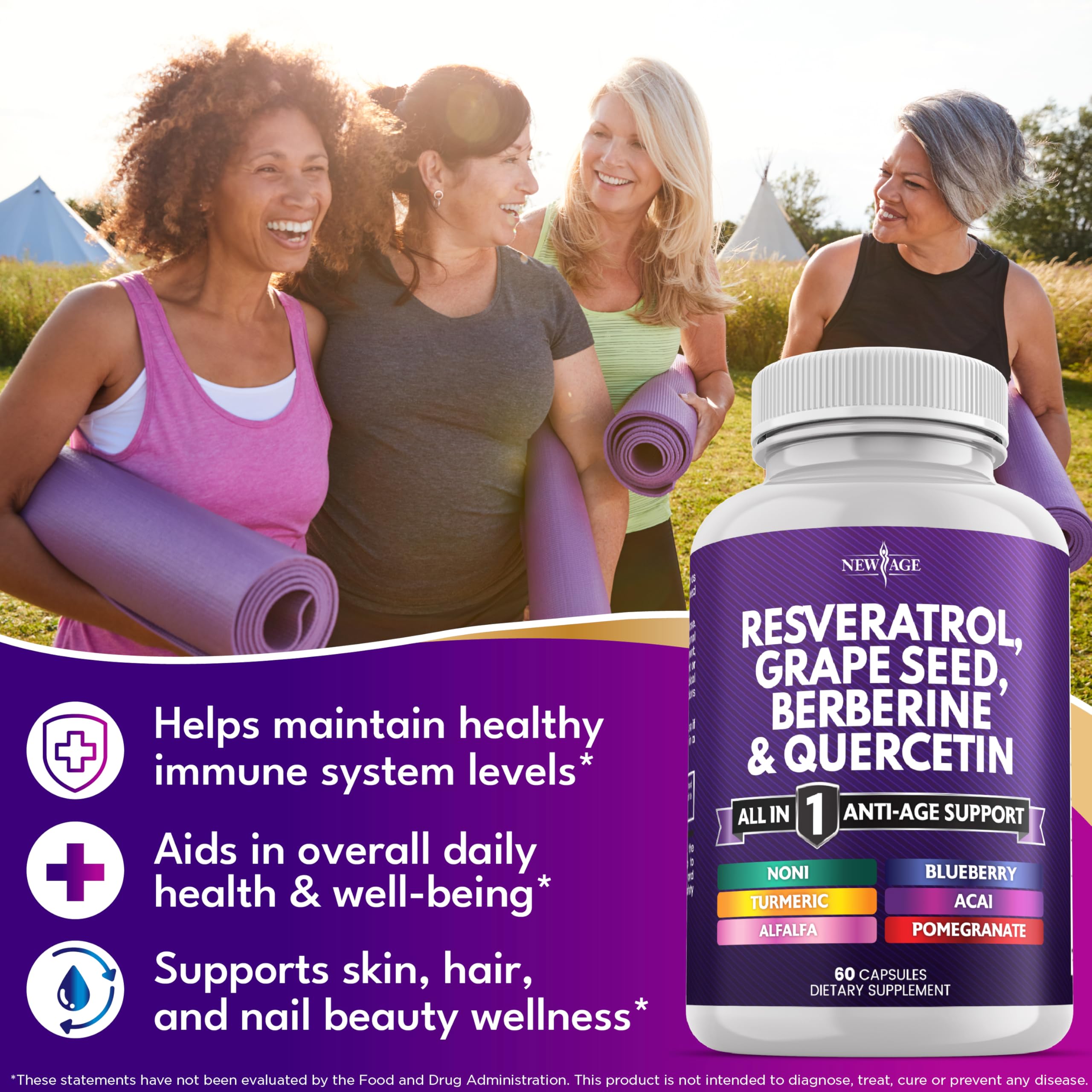 Resveratrol Berberine Supplement by NEW AGE

