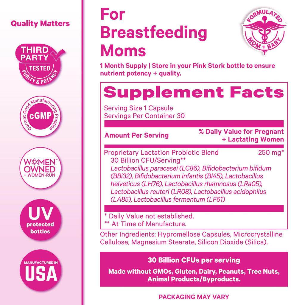 Pink Stork Lactation Probiotic for Breastfeeding Moms

