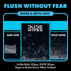 DUDE Wipes Travel Flushable Wipes for Sensitive Skin

