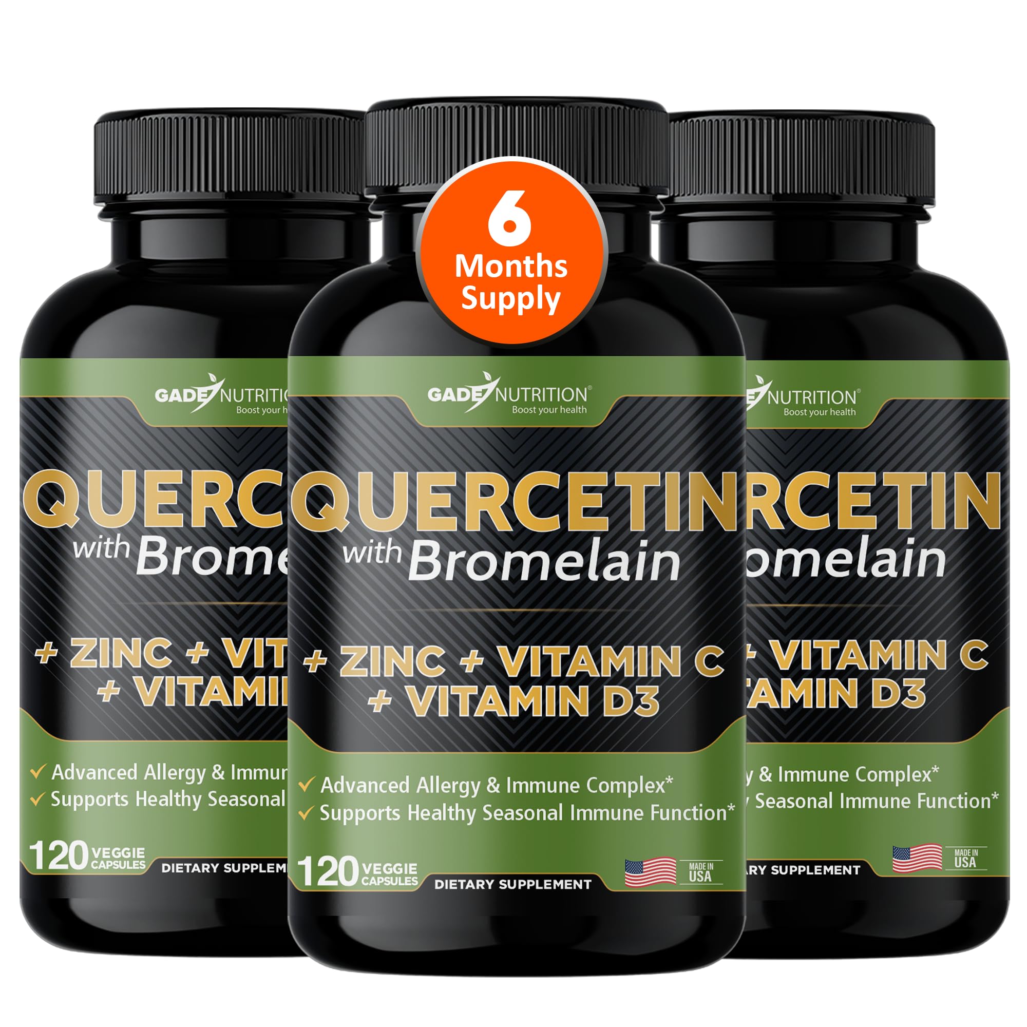Gade Nutrition Quercetin with Bromelain Immune Support Capsules