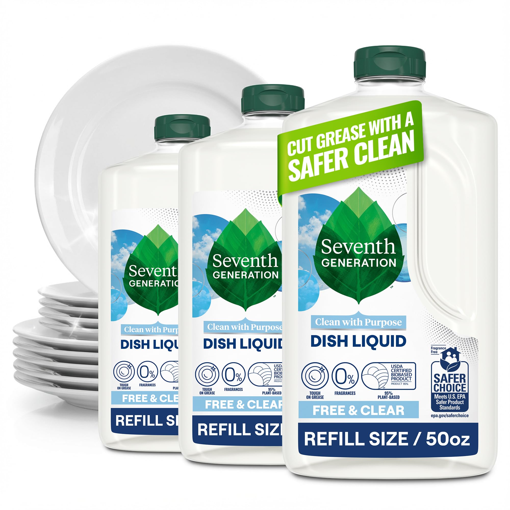 Seventh Generation Dish Soap Refill | Plant-Based Cleaning

