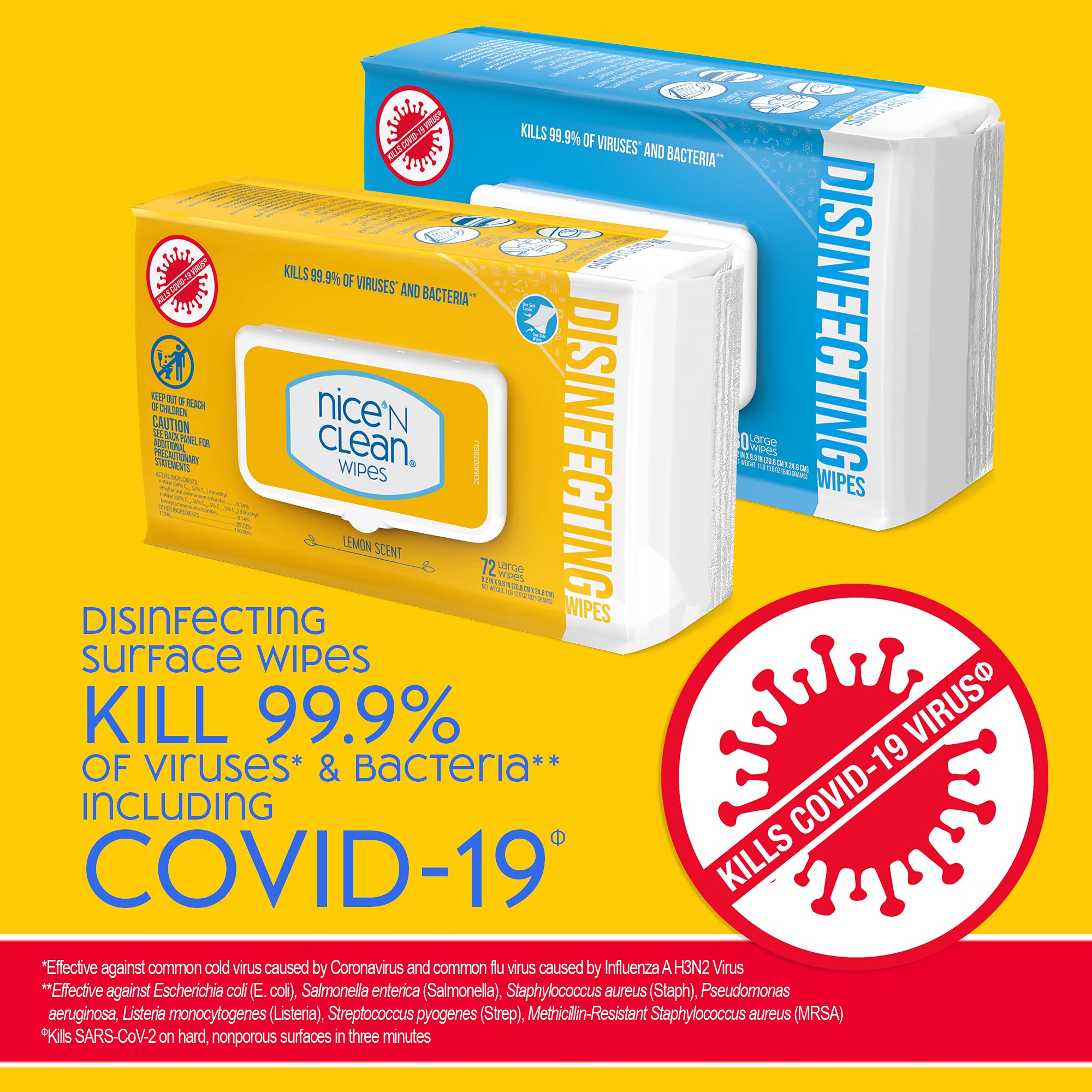 Nice 'N Clean Disinfecting Wipes - One-Step Cleaning

