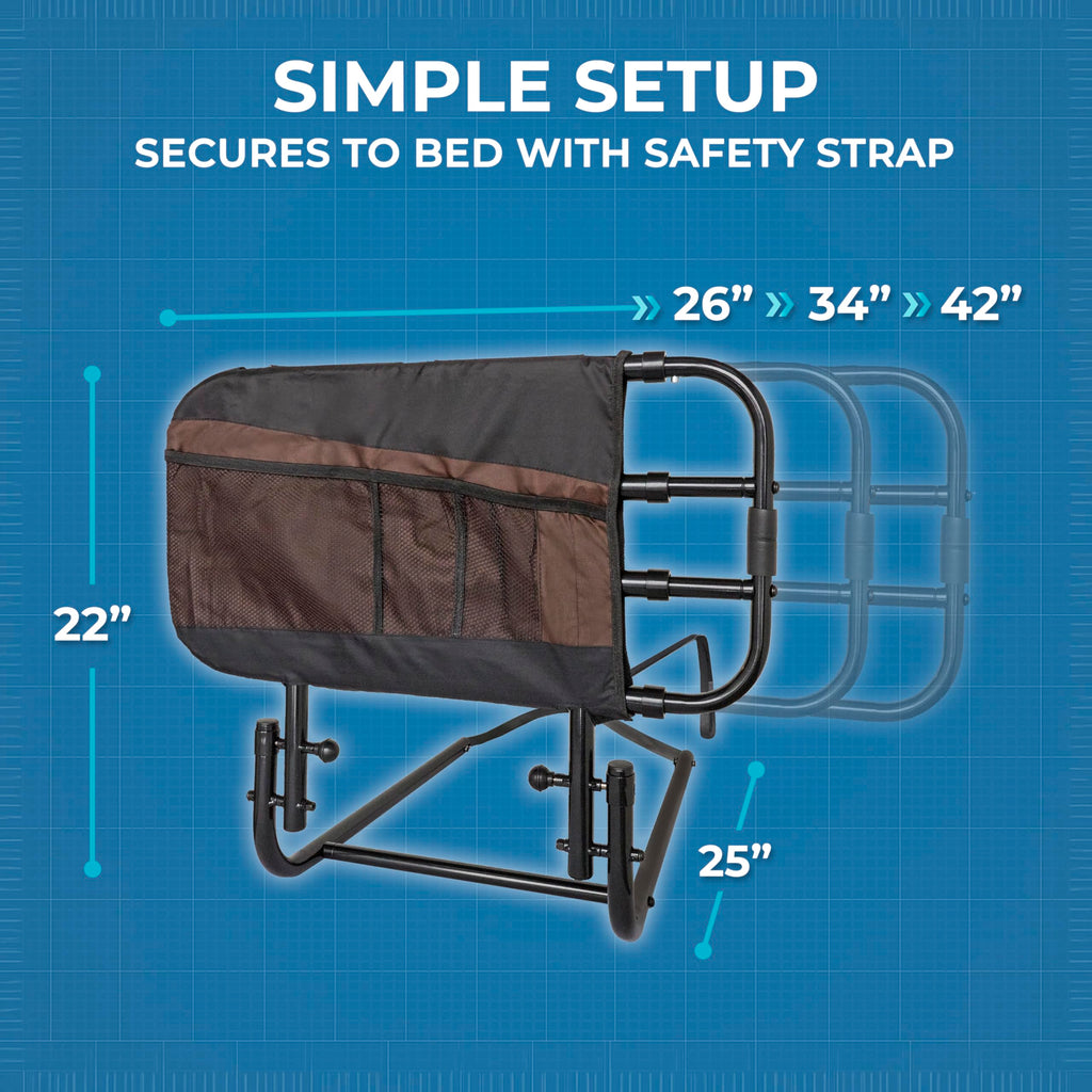 Stander EZ Adjust Bed Rail for Elderly Safety

