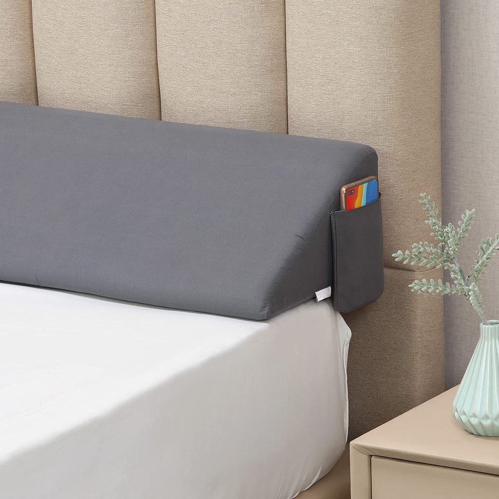 Vekkia Bed Wedge Pillow Gap Filler Headboard Stop Pillow Slips

