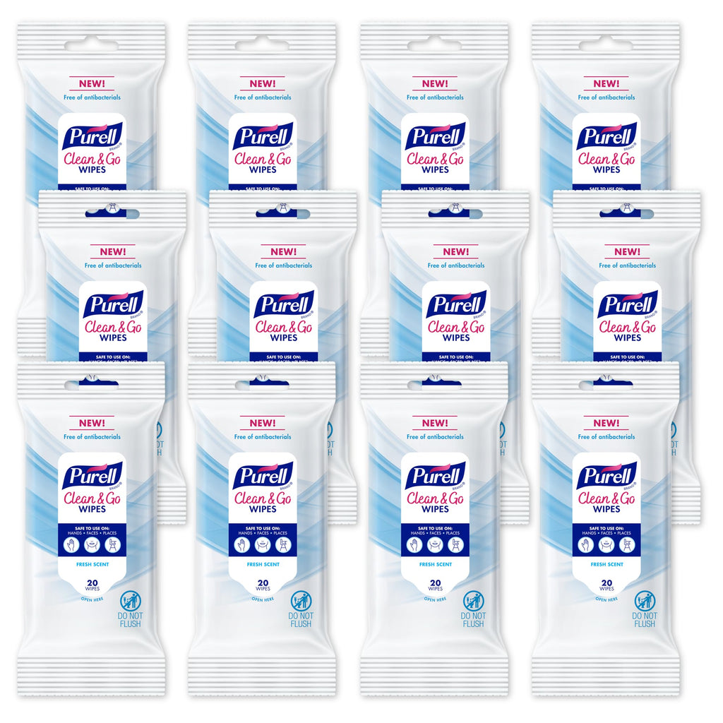 PURELL Clean & Go Wipes Portable Hand & Surface Cleaning

