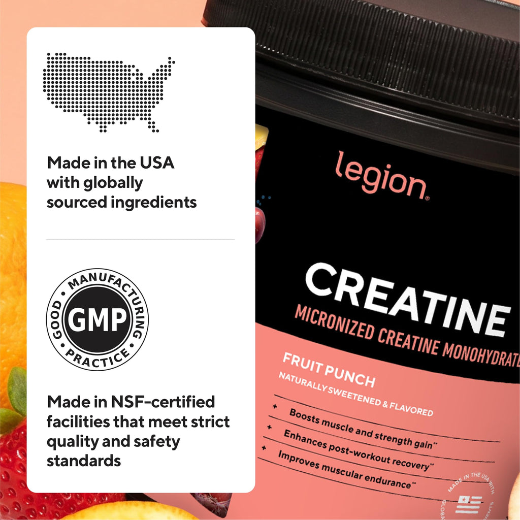 Legion Micronized Creatine Monohydrate for Muscle Gain

