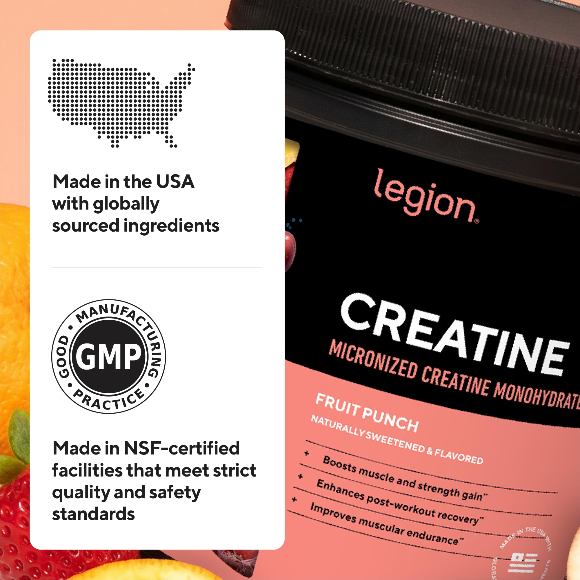 Legion Micronized Creatine Monohydrate for Muscle Gain

